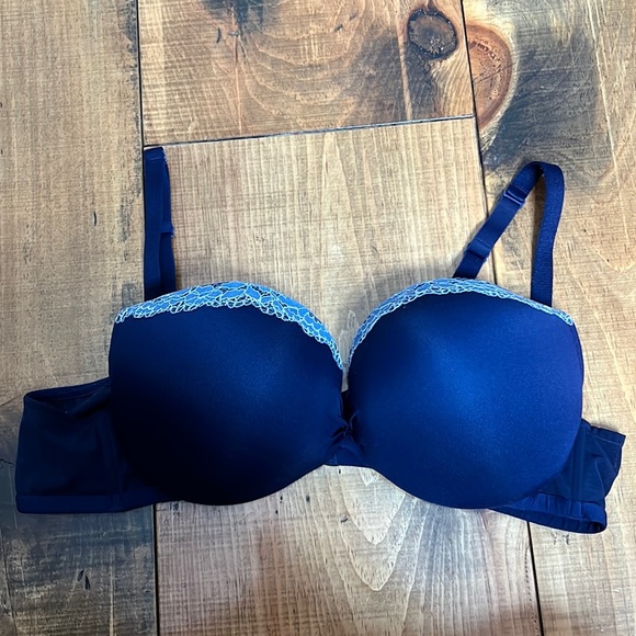 Cacique Intimates & Sleepwear Cacique Blue Max Boost Plunge With